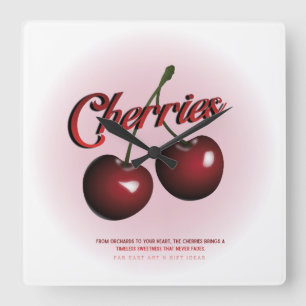 Horloge murale Cerises