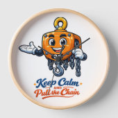 Horloge murale Chain Hoist Mascot Keep Calm (Recto)