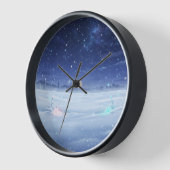 Horloge murale champ d'hiver étoilé (Angle)