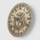 Horloge murale champignons (Angle)