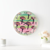 Horloge murale Champignons & Rayures (Maison)