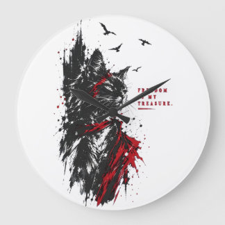 Horloge murale Chat de la Liberté