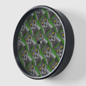 Horloge murale chat gris (Angle)