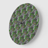 Horloge murale chat gris (Angle)