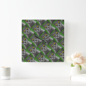 Horloge murale chat gris (Maison)
