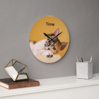 Horloge murale chat mignon – Le temps est une insp