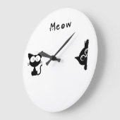 Horloge Murale Chat Minimaliste (Angle)