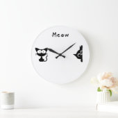 Horloge Murale Chat Minimaliste (Maison)