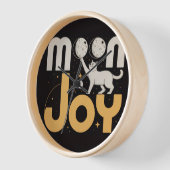 Horloge murale chat noir Moon Joy (Angle)