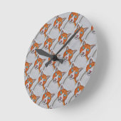 Horloge murale chat orange et blanc (Angle)