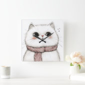 Horloge murale Chat persan mignon (Maison)