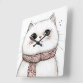 Horloge murale Chat persan mignon (Angle)