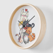 Horloge murale Chats ensemble (Angle)