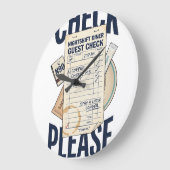 Horloge murale Check Please Retro Diner (Angle)