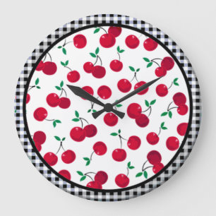 horloge murale checkered de cerise