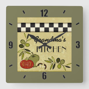 Horloge murale checkered personnalisable de