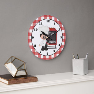 Horloge murale Chef italien amusant