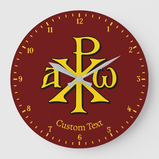 Horloge murale Chi Rho Christogram (Recto)