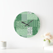 Horloge murale Chic Shamrock Faux Patchwork (Maison)