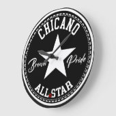 Horloge murale Chicano Brown Pride (Angle)