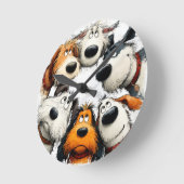 Horloge murale chien fantaisiste (Angle)