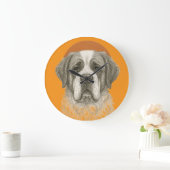 Horloge murale chien Saint-Bernard (Maison)