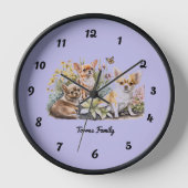 Horloge murale Chihuahuas à longs poils (Recto)