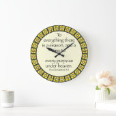 Horloge murale chrétienne - Ecclesiastes 3:1 (Maison)