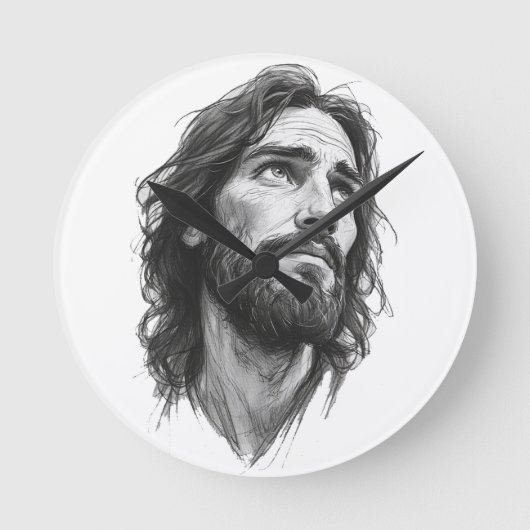 Horloge murale chrétienne Jésus-Christ (Recto)
