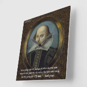 Horloge murale citation de Shakespeare & émotions  (Angle)