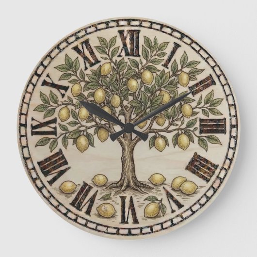 Horloge murale - Citronnier (Recto)