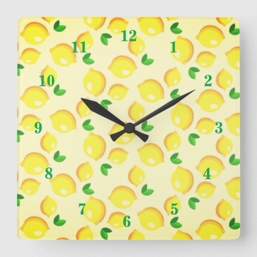 Horloge murale citrons jaunes (Recto)