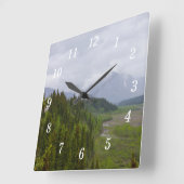 Horloge murale Cloudy At Denali (Angle)