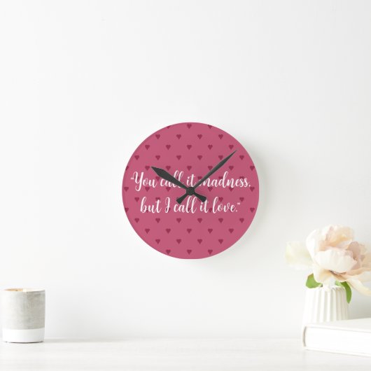 Horloge murale coeurs rouges (Maison)