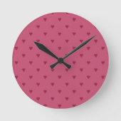 Horloge murale coeurs rouges (Recto)