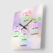 Horloge murale colorée 3G (Grateful Glamour) (Angle)