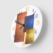 Horloge murale colorée abstraite moderne esthétiqu (Angle)