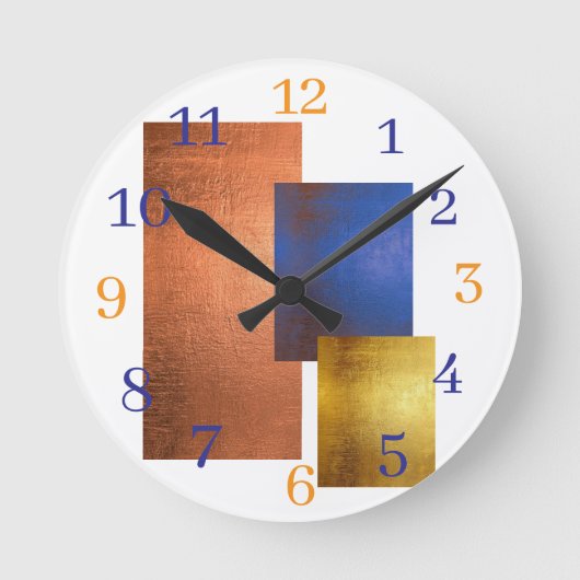 Horloge murale colorée abstraite moderne esthétiqu (Recto)