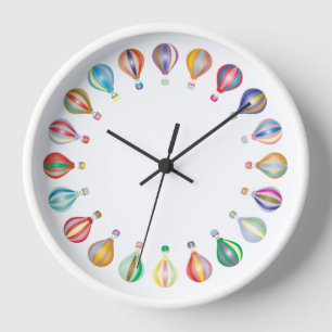 Horloge murale colorée de ballon à air