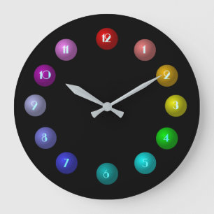Horloge murale colorée de boules