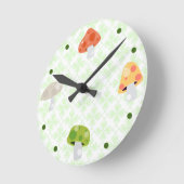 Horloge murale colorée de cuisine de champignons (Angle)
