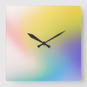 Horloge murale colorée du Carré holographique