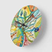 Horloge murale colorée du flux de printemps (Angle)