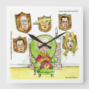 Horloge murale comique de Poutine et Trump par Ric