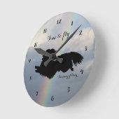 Horloge murale commémorative pour Chihuahua à long (Angle)