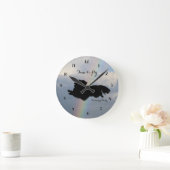 Horloge murale commémorative pour Chihuahua à long (Maison)