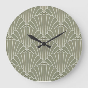 Horloge murale coquilles Art déco