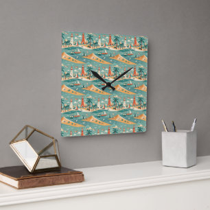 Horloge murale côtière rétro