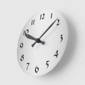 Horloge murale couleur argent avec chiffres (Angle)