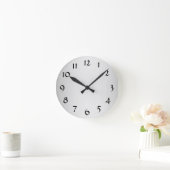 Horloge murale couleur argent avec chiffres (Maison)